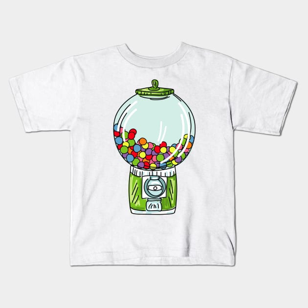 Retro Gumball Machine Kids T-Shirt by SWON Design